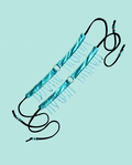 Aqua Blue Tie-Up Garters